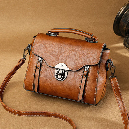 Crossbody Bag for Women – Vintage PU Leather Flap Satchel Purse