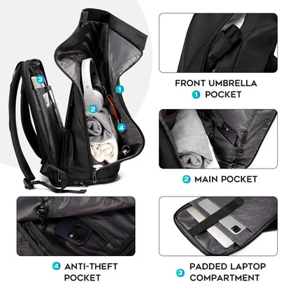 Bange BG-7700 Waterproof Laptop Backpack – 15.6" Flap-Top Fashion Rucksack