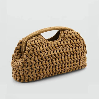 Woven Raffia Handbag – Women's Straw Shoulder Bag