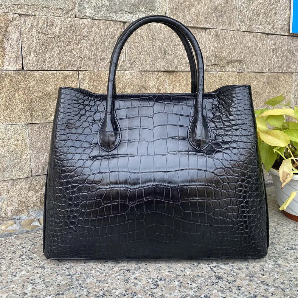 Genuine Crocodile Leather Tote Bag for Women – Luxury Handbag