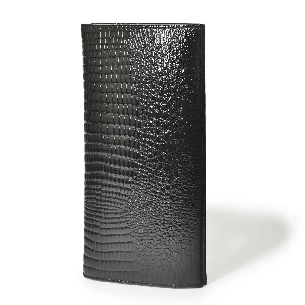 Luxury Slim Long Wallet for Women – Lizard Pattern Leather