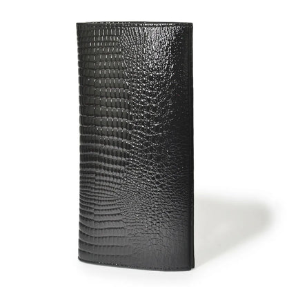 Luxury Slim Long Wallet for Women – Lizard Pattern Leather