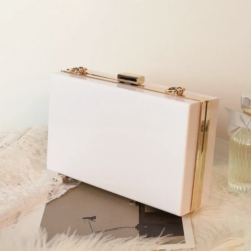 Clear Acrylic Box Evening Clutch Bags Women Boutique Chain Transparent Woman S Bag Purse Handbags