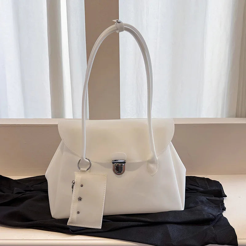 Large Capacity PVC Shoulder Bag – Women's Waterproof Handbag with Coin Purse