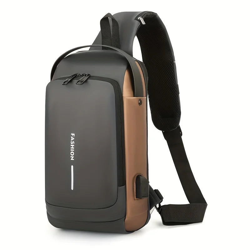 Anti-Theft Sling Bag for Men – Password Lock Chest Crossbody Pack
