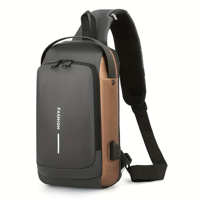 Anti-Theft Sling Bag for Men – Password Lock Chest Crossbody Pack