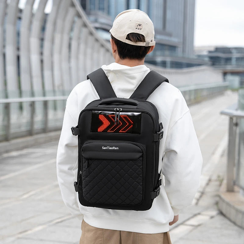 LED Display Laptop Backpack – Large Capacity Smart Bag