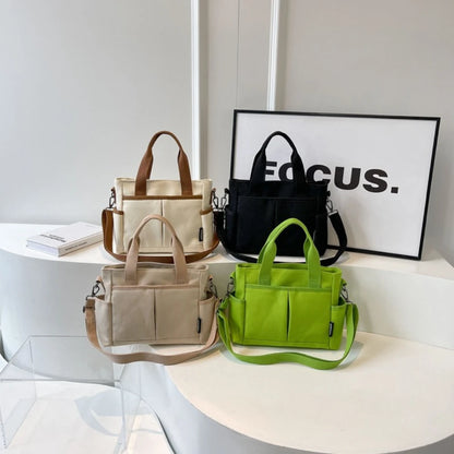 Canvas Tote Bag Women's Large Capacity Crossbody Handbag