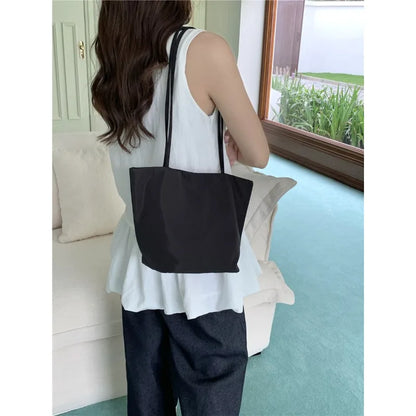 Nylon Bucket Tote Bag for Women – Casual Shoulder Handbag