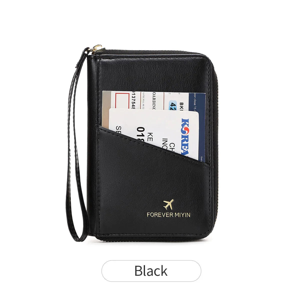 RFID Blocking Passport Wallet – PU Leather Travel Organizer for Men & Women