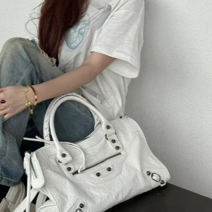 Motorcycle Crossbody Bag – Women's Luxury Leather Tote