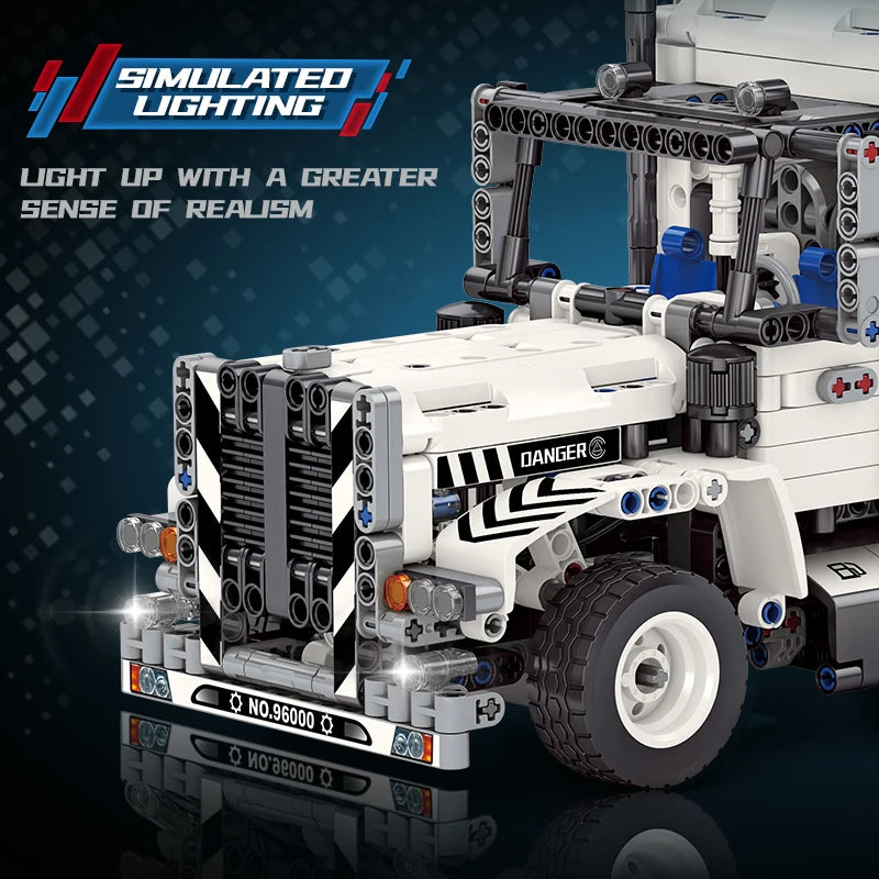 Engineering Tow Truck Building Blocks Set – Technic Highway Trailer Crane Kit