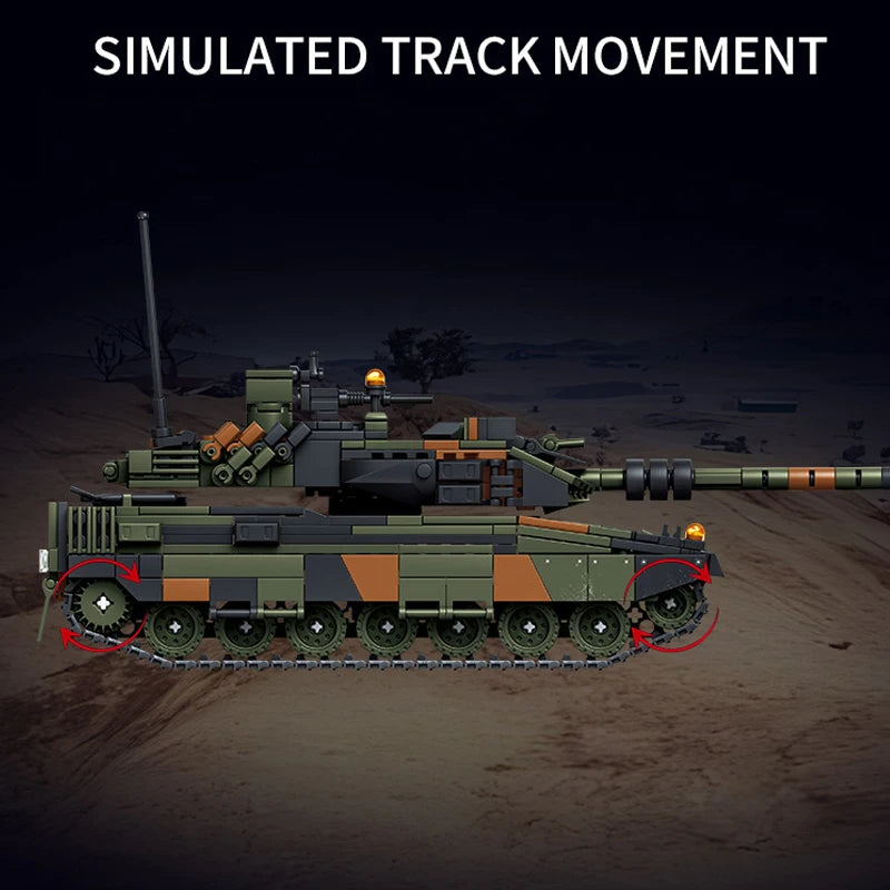 Leopard 2A6 Heavy Tank MOC Military Building Blocks Set