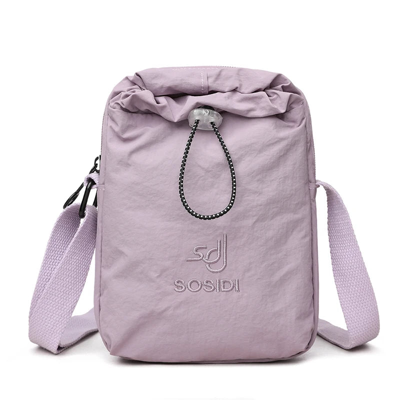 Mini Waterproof Nylon Crossbody Bag – Phone & Water Bottle Shoulder Bag