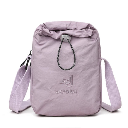 Mini Waterproof Nylon Crossbody Bag – Phone & Water Bottle Shoulder Bag