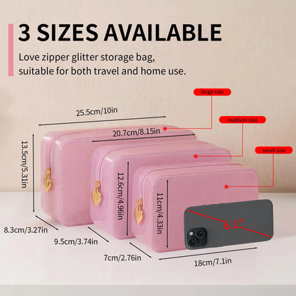 Large Capacity Waterproof Cosmetic Bag – PVC Travel Toiletry Organizer