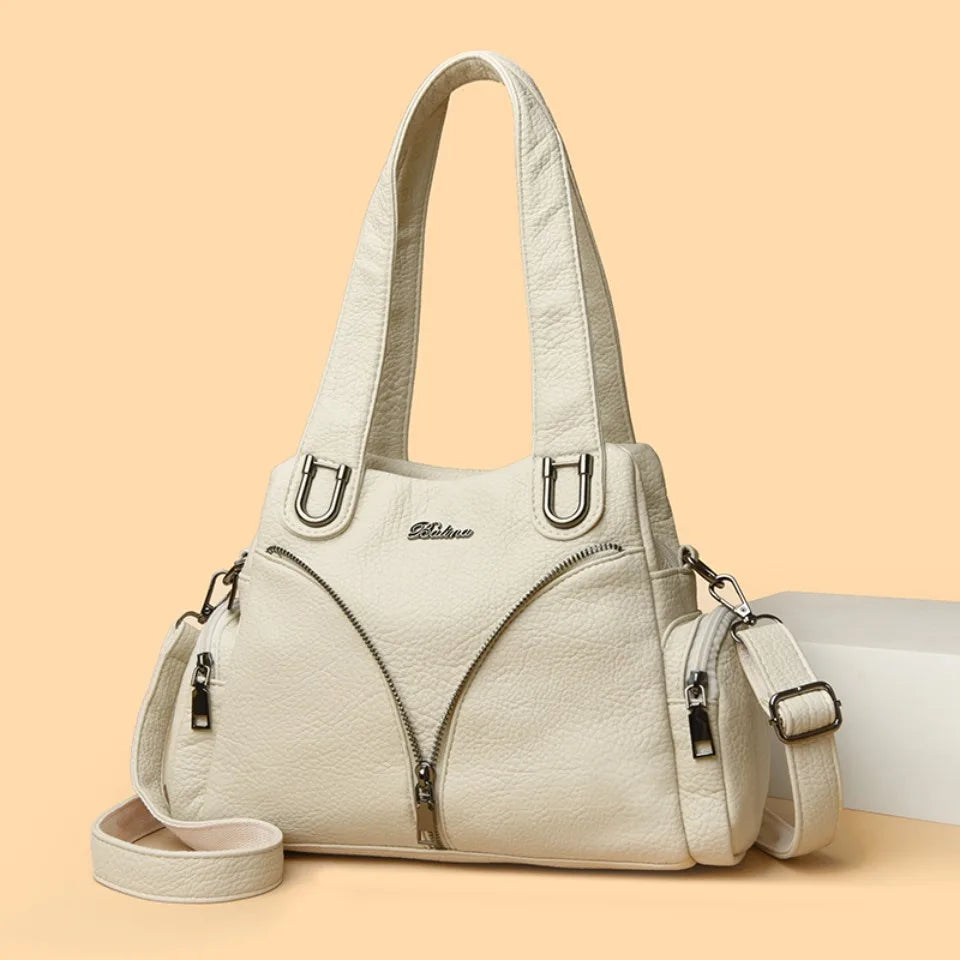 Luxury Leather Shoulder Bag for Women – Designer Crossbody Handbag
