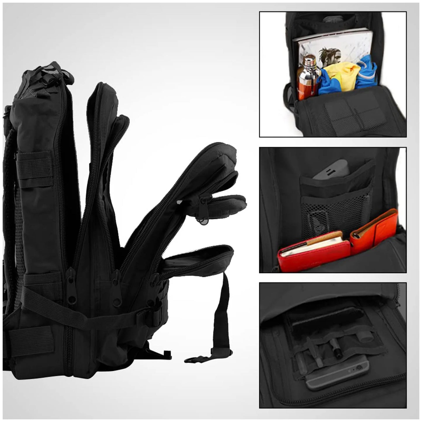 Tactical Backpack Large 3 Day Assault Pack Molle Bugout Bag