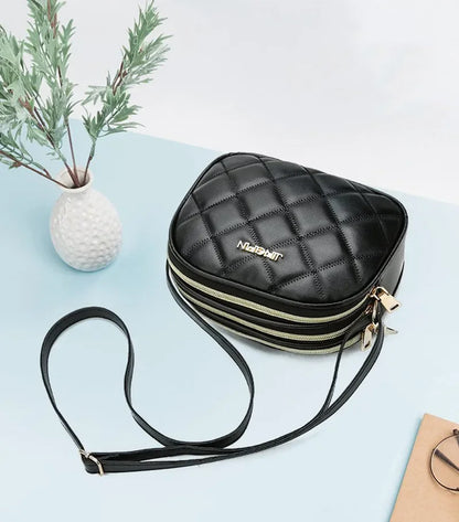 Quilted Crossbody Bag for Women – PU Leather Shoulder Purse