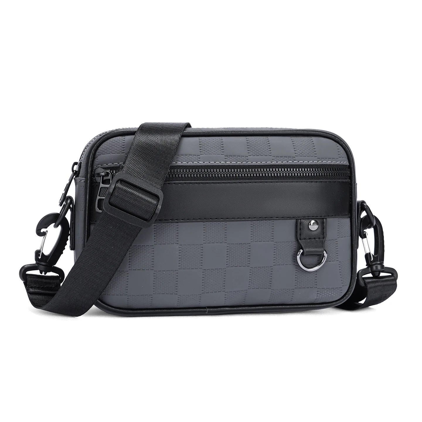 Men's PU Leather Crossbody Bag – Business Shoulder Bag for Work & Travel