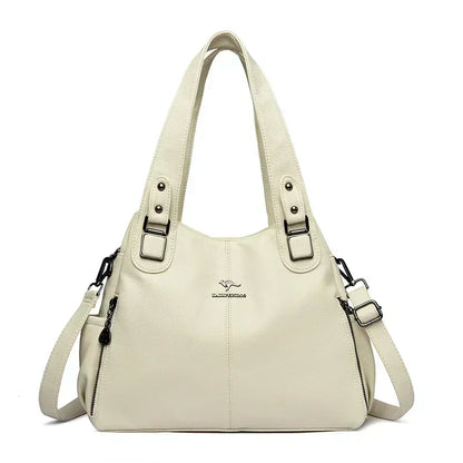 Leather Tote Shoulder Bag for Women – Large Crossbody Handbag