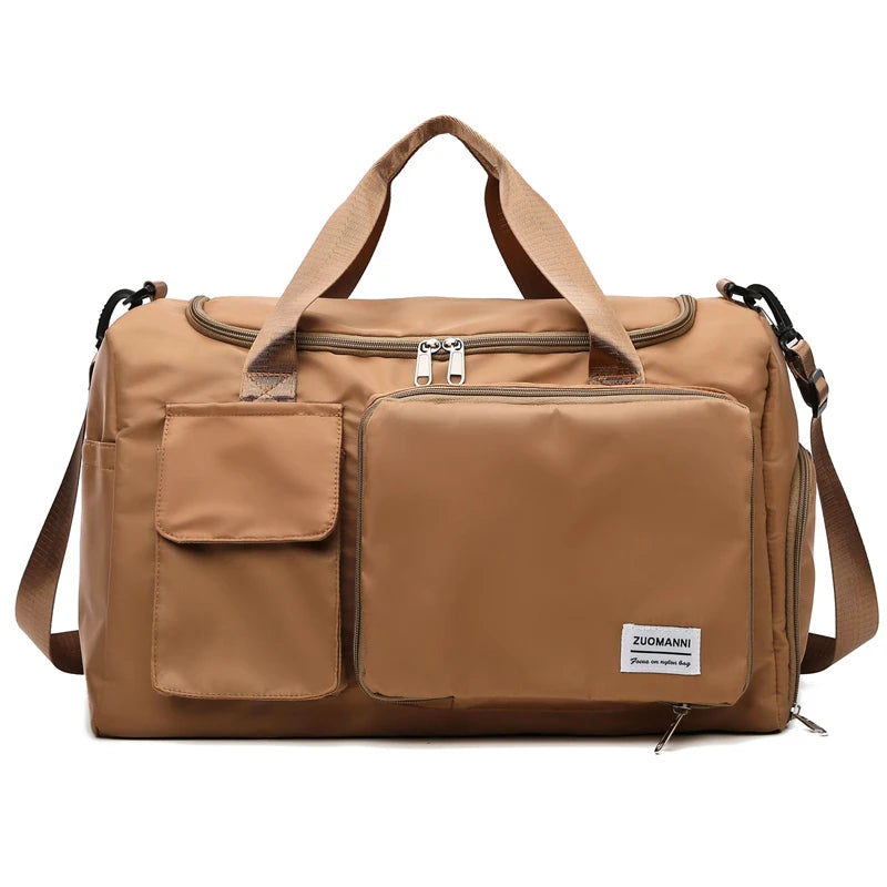 Large Capacity Weekender Duffle Bag with Shoe Compartment