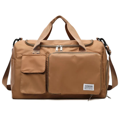 Large Capacity Weekender Duffle Bag with Shoe Compartment