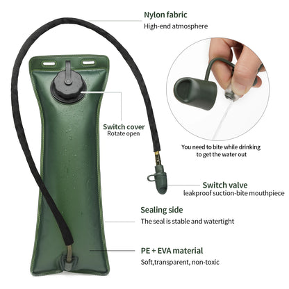 Hydration Backpack with 3L Water Bladder – Tactical Camel Pack