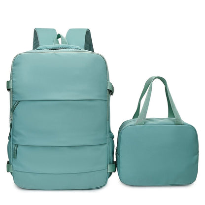 Travel Backpack Set – Carry-On Rucksack with Shoe Compartment & Matching Handbag