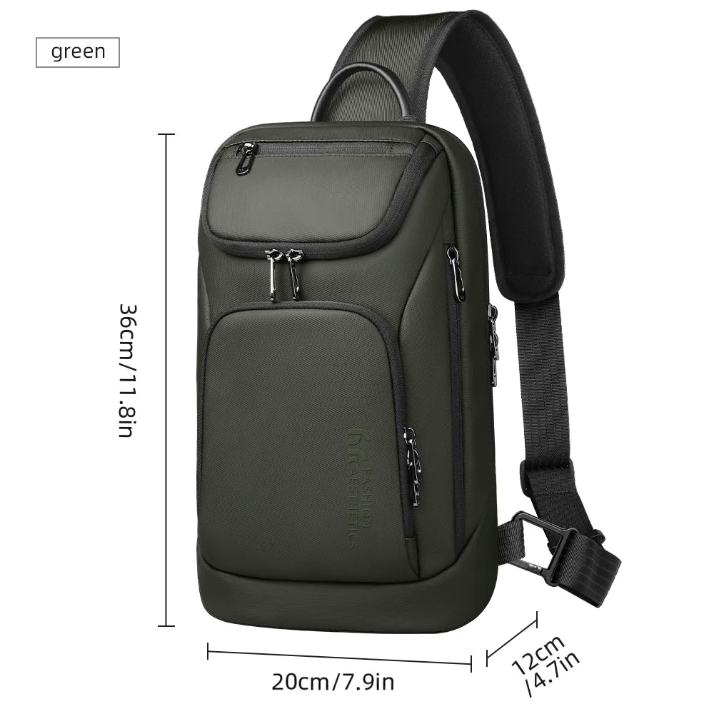 Men's Waterproof Crossbody Sling Bag – Fits 11" iPad