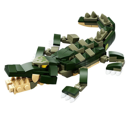 Wild Animal Building Block Kit – Fox, Wolf, Giraffe & More