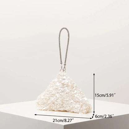 Sequin Mini Clutch Bag – Bridal Prom Evening Wristlet Purse