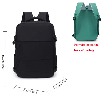 Large Capacity Travel Backpack with Luggage Strap for Women