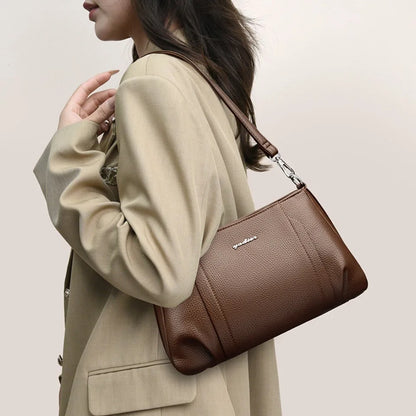 Women's Soft Leather Crossbody Bag – Elegant Shoulder Purse
