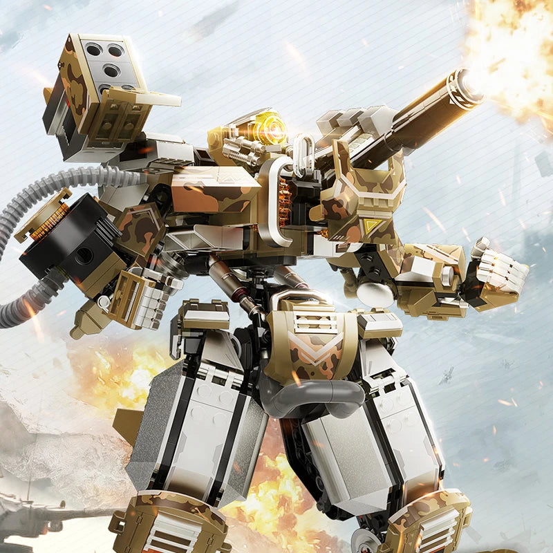 Mecha Robot MOC Building Set – 598–624 Piece Sci-Fi Brick Model