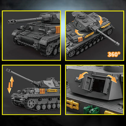 Medium Tank MOC Building Set – 1:28 Scale Military Blocks Kit