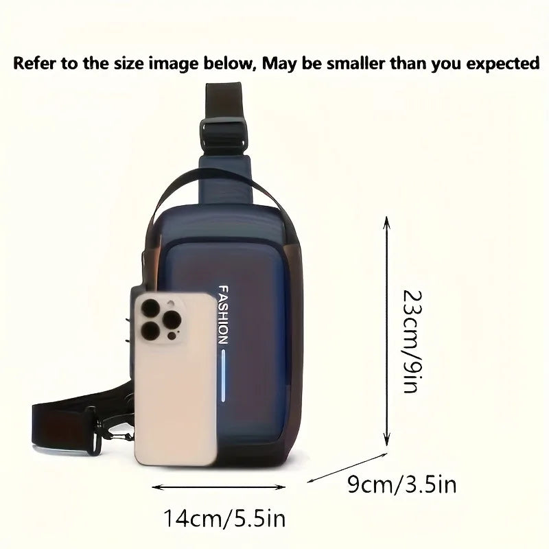Men's Anti-Theft Sling Bag with Phone Pocket