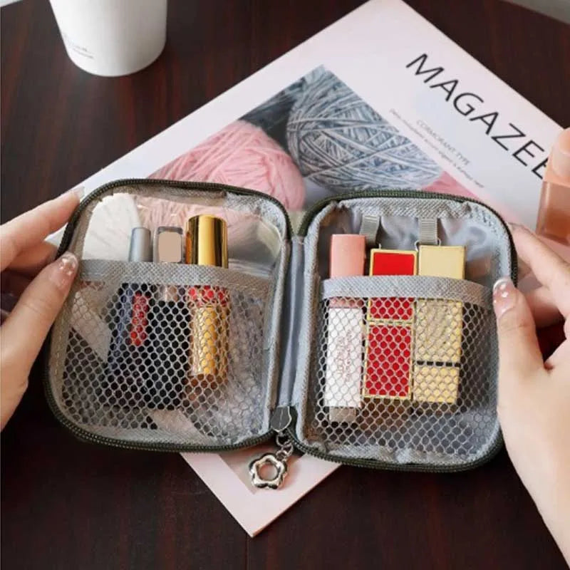 Clear Cosmetic Pouch – Mini Travel Makeup & Accessories Organizer