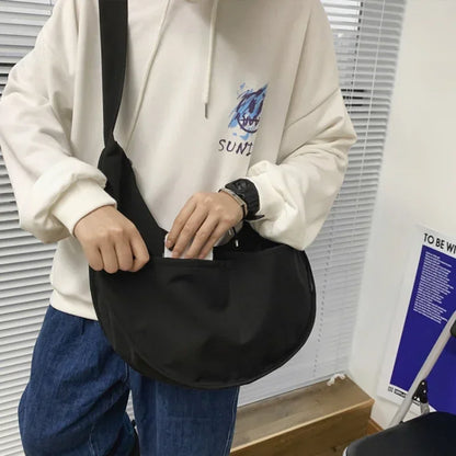 Y2K Large Capacity Nylon Crossbody Hobo Bag – Unisex