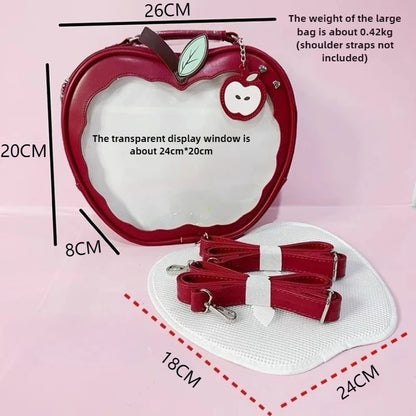 Apple Shape Ita Bag – Cute Y2K Crossbody Handbag for Girls
