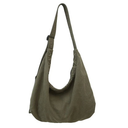 Canvas Crossbody Hobo Bag – Retro Large Capacity Shoulder Bag