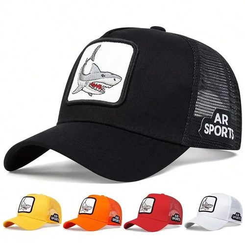 Animal Embroidery Trucker Cap – Mesh Baseball Hat for Men & Women