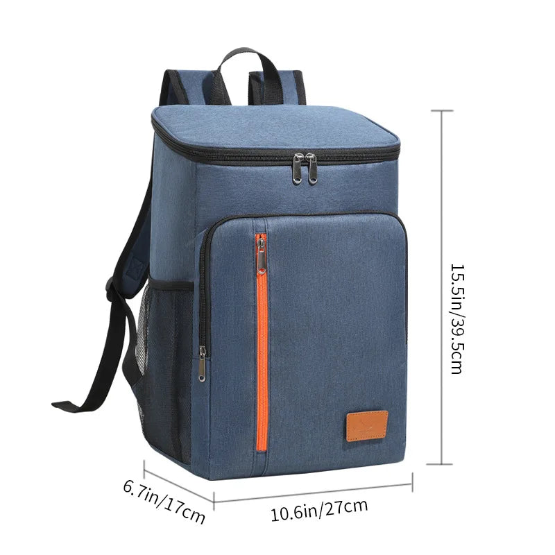 Insulated Cooler Backpack 18L Waterproof Thermal Lunch Bag