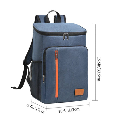 Insulated Cooler Backpack 18L Waterproof Thermal Lunch Bag