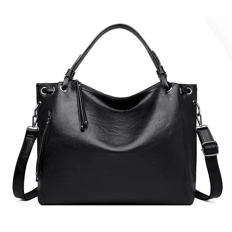 Large Leather Tote Handbag for Women – Shoulder & Crossbody Bag