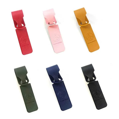 PU Leather Luggage Tag with Name ID Address Label