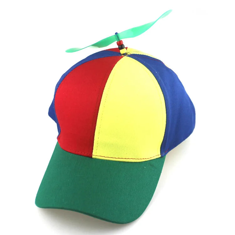 Propeller Baseball Cap – Colorful Patchwork Hat for Kids & Adults