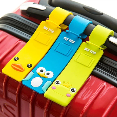 Cute Animal Silicone Luggage Tag with ID Holder