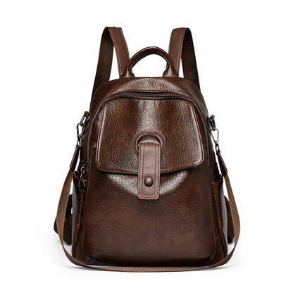 Women's 3-in-1 Soft Leather Backpack – Large Capacity Shoulder & School Bag
