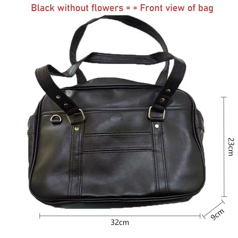 Japanese JK Uniform PU Leather Shoulder Bag – Large Capacity